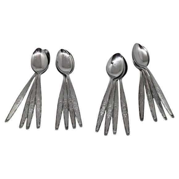 VTG Stylecraft SYF2 Single Rose T&N Japan Stainless Flatware 50 Pieces Service 8 - Picture 5 of 7